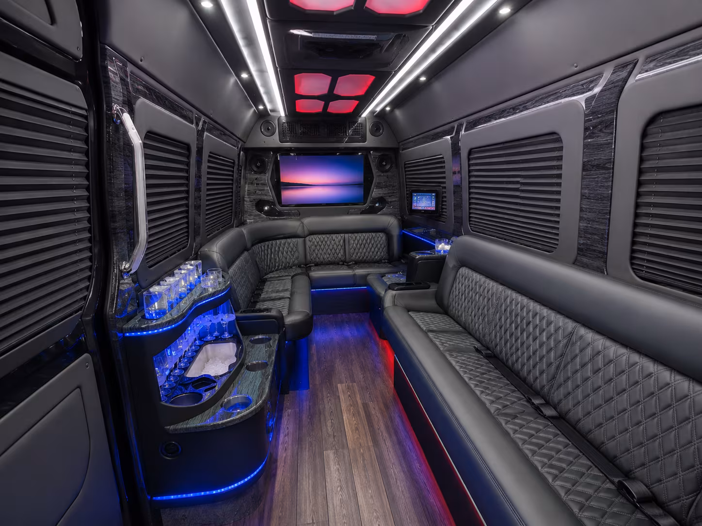tamarac 30 passenger party bus inside