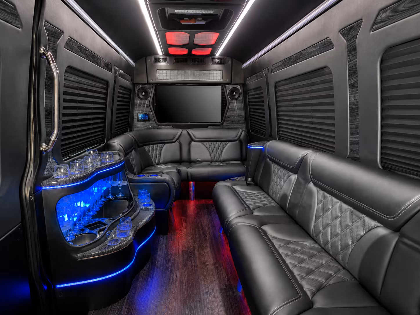 tamarac 40 passenger party bus inside