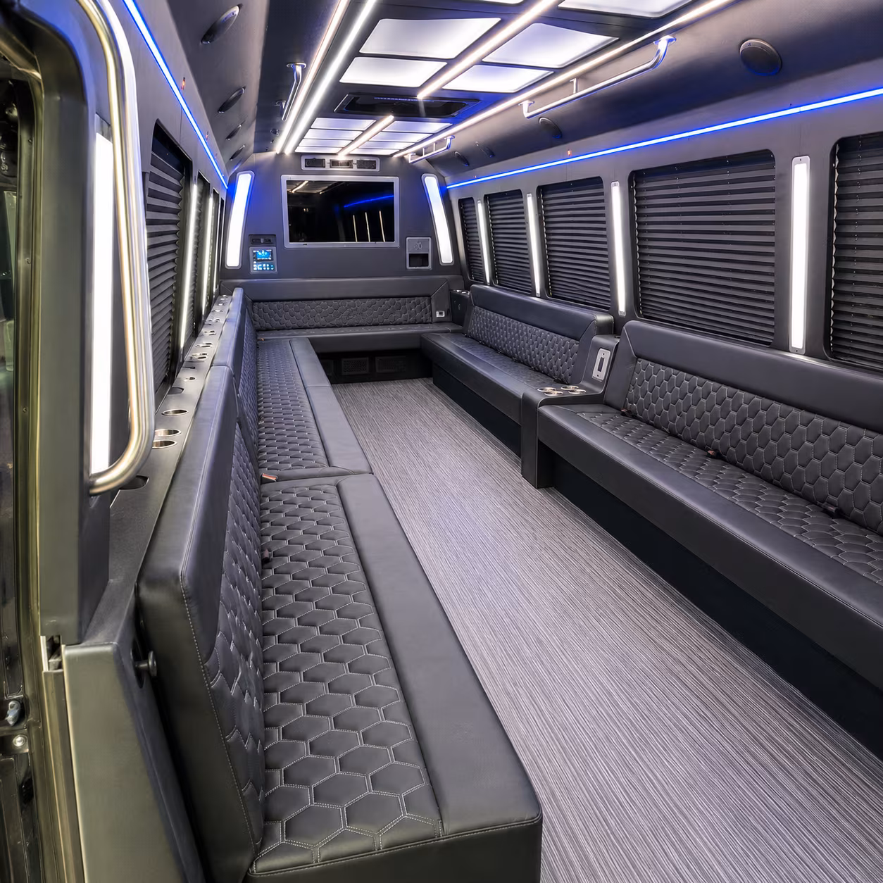 tamarac 40 passenger party bus interior